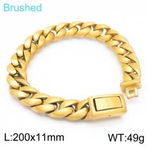 Stainless Steel Gold-plating Bracelet - KB157644-KJX