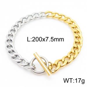 Stainless Steel Gold-plating Bracelet - KB157652-Z