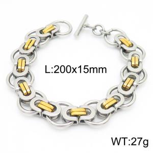 Stainless Steel Gold-plating Bracelet - KB157712-Z