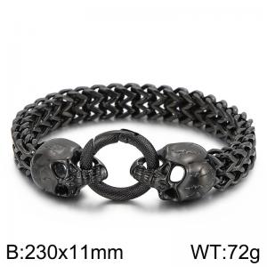 Stainless Skull Bracelet - KB157892-K