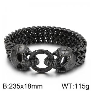 Stainless Skull Bracelet - KB157901-K