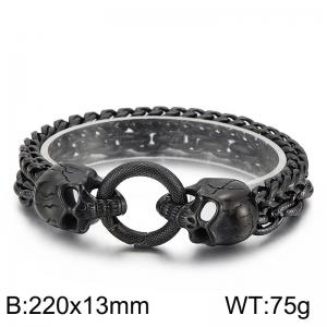 Stainless Skull Bracelet - KB157904-K