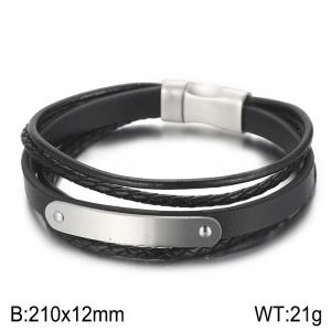 Leather Bracelet - KB161092-BSJ