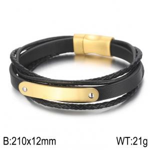 Leather Bracelet - KB161093-BSJ
