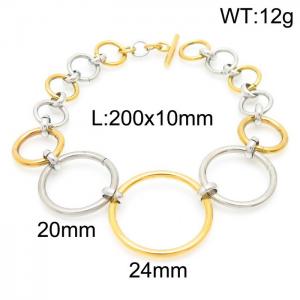 Stainless Steel Gold-plating Bracelet - KB161194-Z