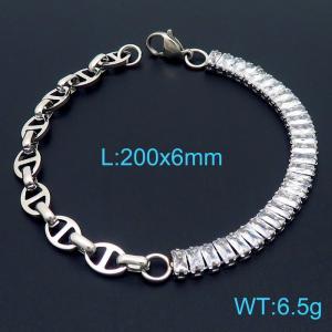 Stainless Steel Stone Bracelet - KB161206-Z