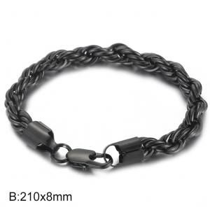 Stainless Steel Black-plating Bracelet - KB161834-Z