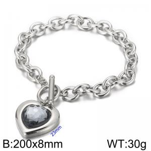Stainless Steel Crystal Bracelet - KB162150-Z