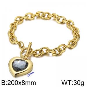 Stainless Steel Crystal Bracelet - KB162154-Z