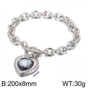 Stainless Steel Stone Bracelet - KB162175-Z