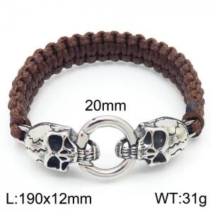 Stainless Skull Bracelet - KB162466-Z