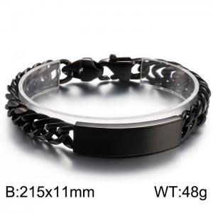 Stainless Steel Black-plating Bracelet - KB162514-Z