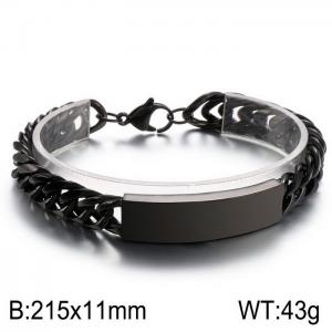 Stainless Steel Black-plating Bracelet - KB162520-Z