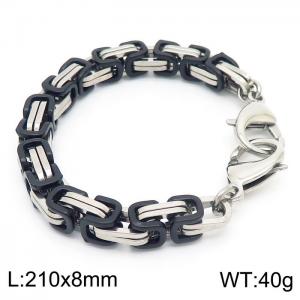 Stainless Steel Black-plating Bracelet - KB162544-Z