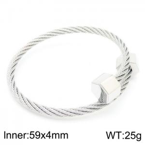 Stainless Steel Wire Bangle - KB162800-KFC