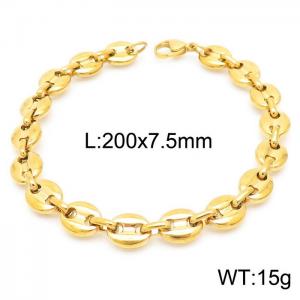 Stainless Steel Gold-plating Bracelet - KB162990-Z