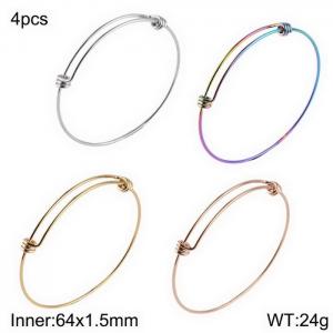 coil bracelet plasma stainless steel adjustable live wire - KB163108-Z