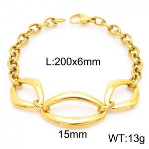 Stainless Steel Gold-plating Bracelet - KB163450-Z
