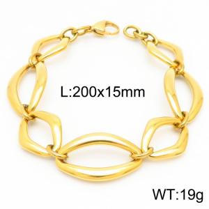 Stainless Steel Gold-plating Bracelet - KB163452-Z
