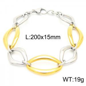 Stainless Steel Gold-plating Bracelet - KB163454-Z