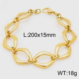 Stainless Steel Gold-plating Bracelet - KB163456-Z