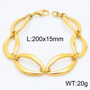 Stainless Steel Gold-plating Bracelet - KB163458-Z