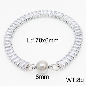 Stainless Steel Stone Bracelet - KB163483-Z