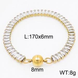 Stainless Steel Stone Bracelet - KB163486-Z