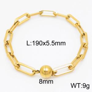 Stainless Steel Gold-plating Bracelet - KB163522-Z