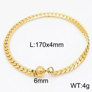 Stainless Steel Gold-plating Bracelet - KB163524-Z
