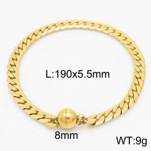 Stainless Steel Gold-plating Bracelet - KB163525-Z
