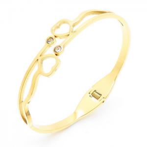 Stainless Steel Stone Bangle - KB163569-CM
