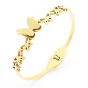 Stainless Steel Gold-plating Bangle - KB163577-CM