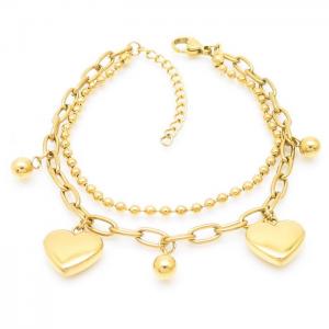 Stainless Steel Gold-plating Bracelet - KB163657-MS