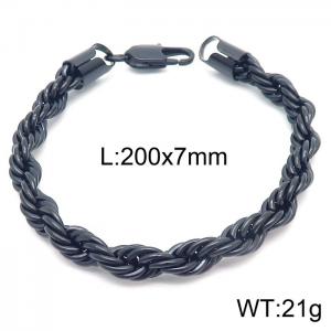 Hot sell classic stainless steel 7mm rope chain fashional individual bracelet - KB164599-Z