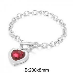 Stainless Steel Stone Bracelet - KB165233-Z