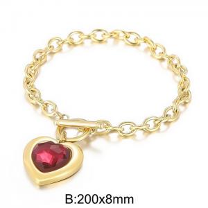 Stainless Steel Stone Bracelet - KB165234-Z