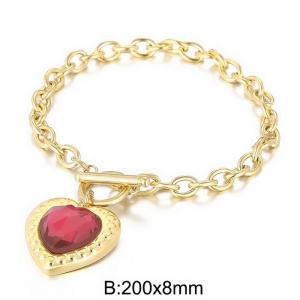 Stainless Steel Stone Bracelet - KB165236-Z