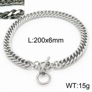 Korean version of simple unisex encryption riding whip chain bracelet - KB165902-ZZ