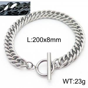 Korean version of simple unisex encryption riding whip chain bracelet - KB166134-ZZ