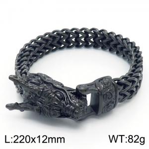 Stainless Steel Black-plating Bracelet - KB166189-BDJX
