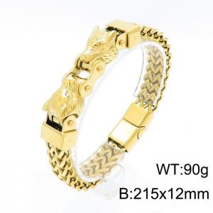 Stainless Steel Gold-plating Bracelet - KB167467-KFC