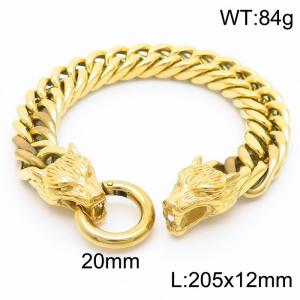 Stainless Steel Gold-plating Bracelet - KB167879-KFC