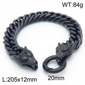 Stainless Steel Black-plating Bracelet - KB167882-KFC