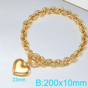 Stainless steel heart-shaped bracelet - KB168271-Z