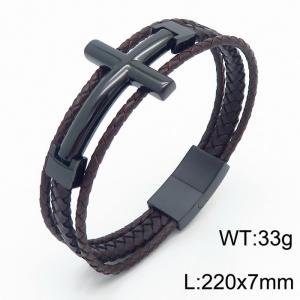 Stainless Steel Black-plating Bracelet - KB168642-KFC