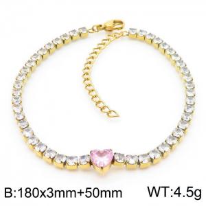 Stainless steel diamond love bracelet - KB168996-Z