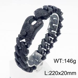 Stainless Steel Black-plating Bracelet - KB169240-KJX