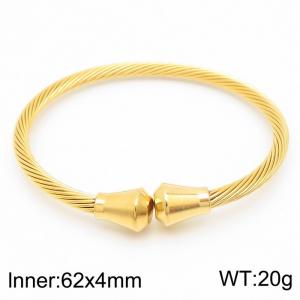 Fashion simple stainless steel wire Wiya wire open bracelet - KB169712-XY