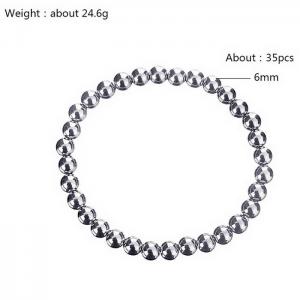 Stainless Steel Beaded Bracelet Round Beaded Bracelet DIY Elastic Rope Bracelet Stretch Bracelet - KB170840-Z
